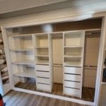 Fitting shelving into a robe